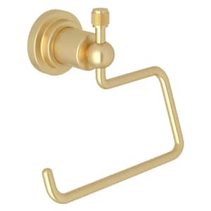 Campo Wall Mounted Toilet Paper Holder in Satin Unlacquered Brass
