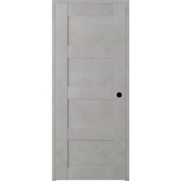 Unbranded 18 in. x 80 in. Vona Right-Handed Solid Core Light Urban Textured Wood Single Prehung Interior Door