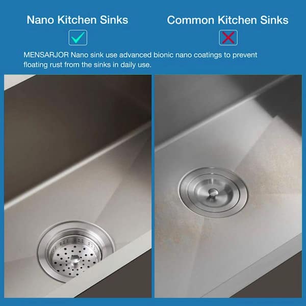 32 x 19 in. Undermount Single Bowl 16-Gauge Brushed Nickel Stainless Steel Kitchen Sink with Bottom Grids and Strainer