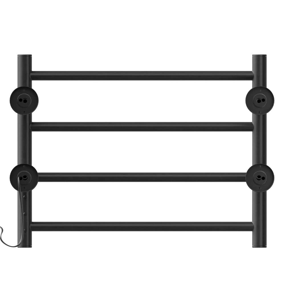 4-Bars Stainless Steel Wall Mounted Plug-In Heated Towel Warmer Rack, Black price history on PriceWatchPro