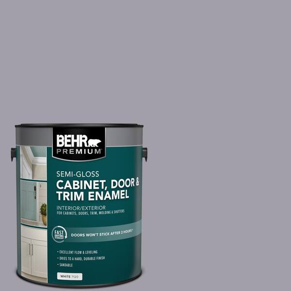 BEHR PREMIUM 1 gal. #N550-4 Ashberry Semi-Gloss Enamel Interior/Exterior Cabinet, Door & Trim Paint