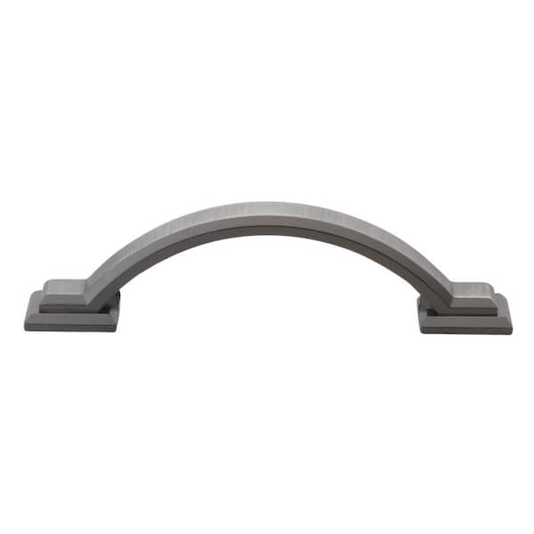 GlideRite 3 in. Center-to-Center Brushed Pewter Arched Square Cabinet Pull (10-Pack)