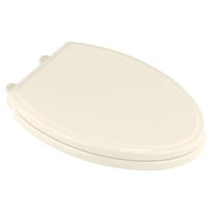 Traditional Slow-Close EverClean Elongated Closed Front Toilet Seat in Linen