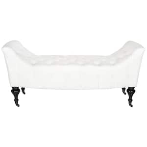 Georgette White Upholstered Entryway Bench