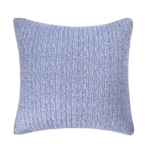 Cerralvo Blue Coral Cotton 26 in. x 26 in. Euro Sham (Set of 2)