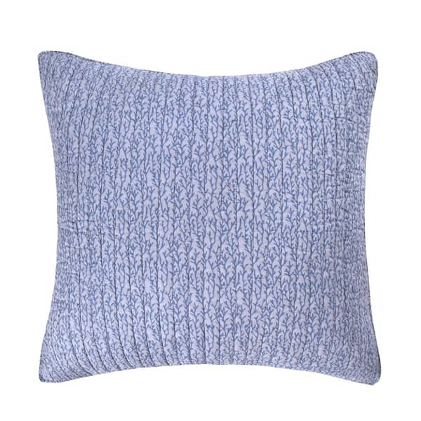 LEVTEX HOME Cerralvo Blue Coral Cotton 26 in. x 26 in. Euro Sham (Set of 2)