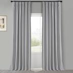 Exclusive Fabrics & Furnishings Porcelain White Velvet Rod Pocket ...