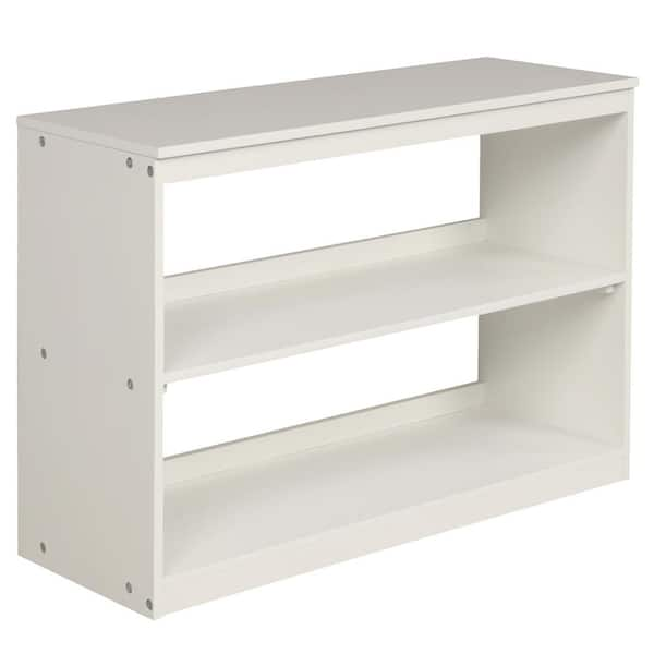 Harper & Bright Designs White Low Study Twin Loft Bed with Cabinet