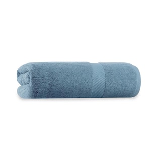 1-Piece Light Blue Solid 100% Organic Cotton Luxuriously Plush Bath Sheet