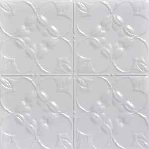 Lilac White 2 ft. x 2 ft. Decorative Tin Style Lay-in Ceiling Tile (48 sq. ft./case)