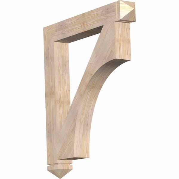 Ekena Millwork 5.5 in. x 48 in. x 42 in. Douglas Fir Westlake Arts and Crafts Smooth Bracket