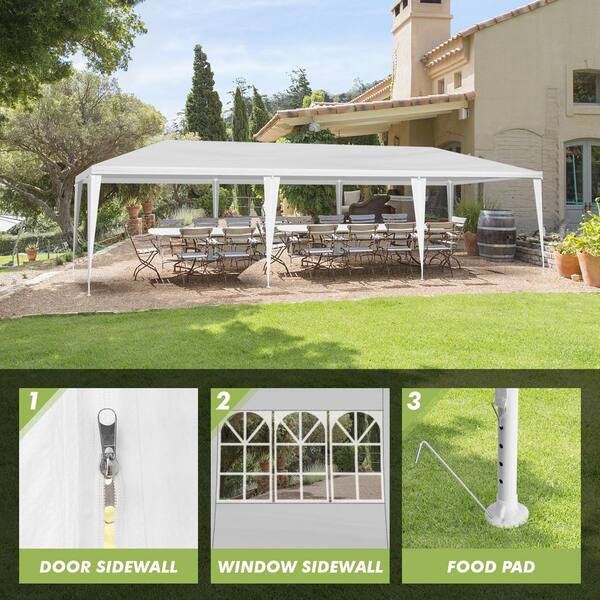 10'x30' Party Tent Canopy With 8 Side Walls - Heavy Duty Wedding Pavilion Gazebo 9 thumbnail image