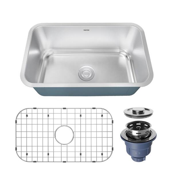 Profile 29-3/4 in. Undermount Single Bowl 18 Gauge Stainless Steel Kitchen Sink