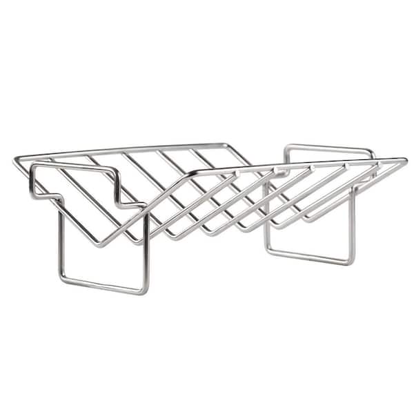 Stainless Steel V Rack for Roasting Turkey, Multi-Use BBQ Rib Rack for Smoking and Grilling