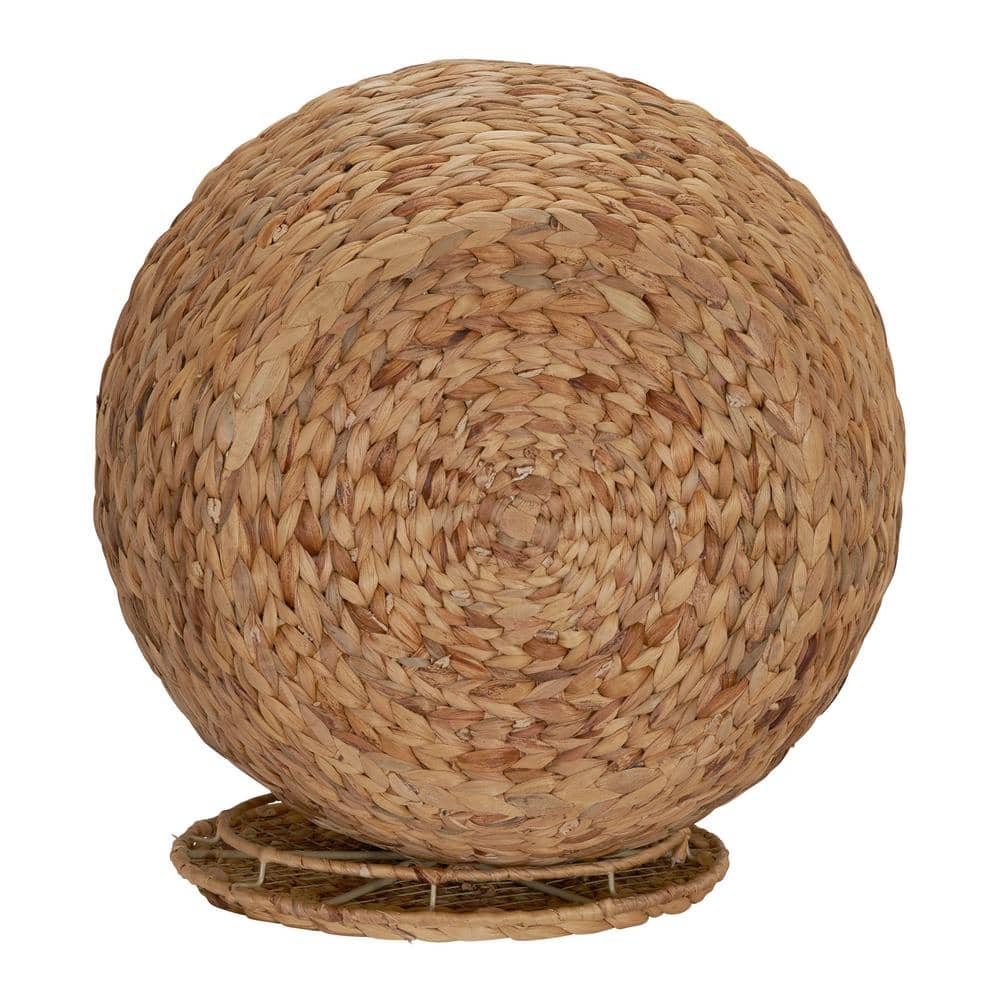 Natural Seagrass Round Wicker Storage Basket with Lid