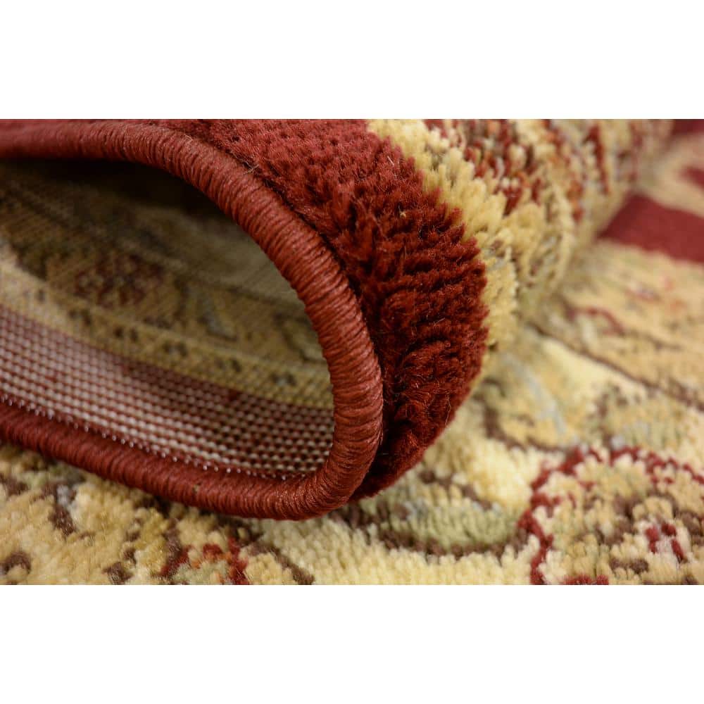 Reddington Classic Red 4' Square Synthetic Easy-Care Rug