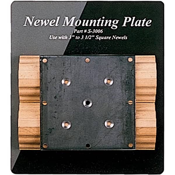 1 in. D x 1 in. W x 1 in. L Unfinished White Oak Wood Mount Kit for 3 in. to 3 1/2 in. Newels