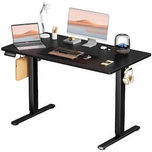 48 in. Rectangular Black Electric Standing Computer Desk Height Adjustable Sit or Stand Up