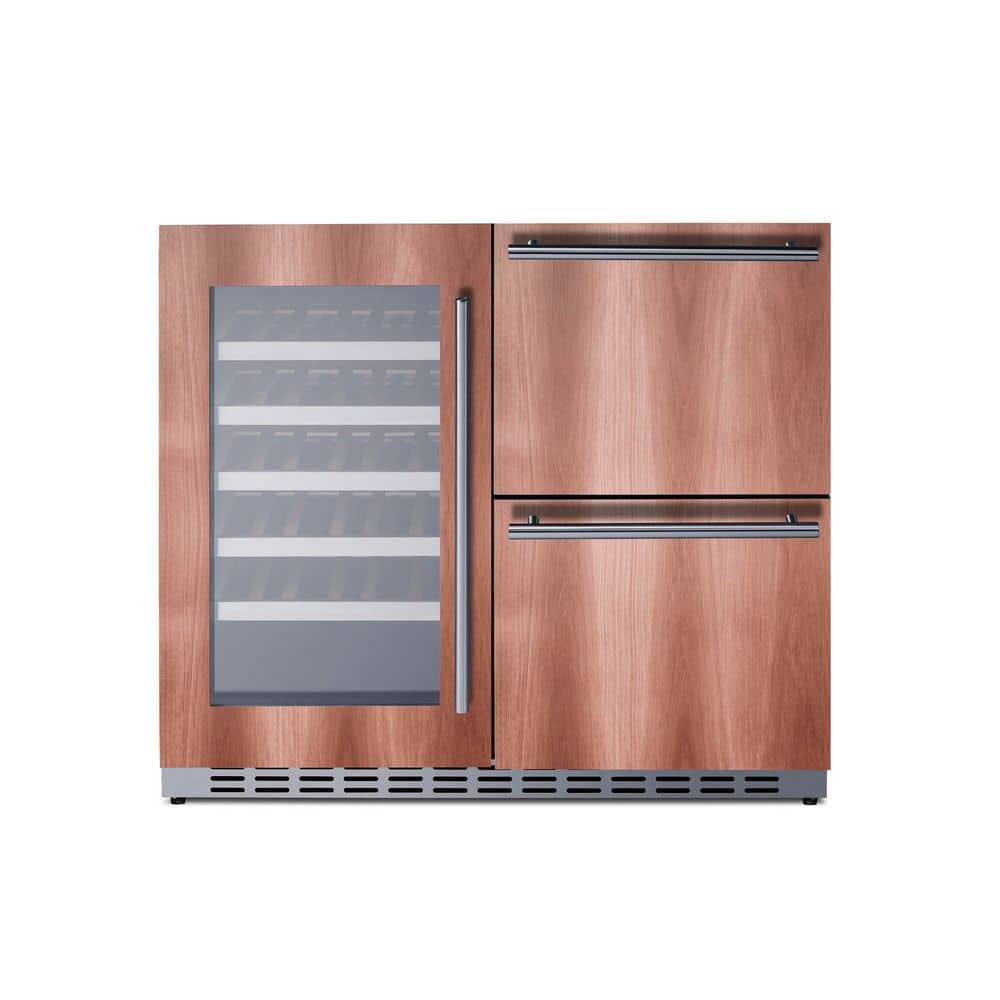 Drawer Combination 36 in. Dual Zone 34 Wine Bottle and 105 Cans Beverage and Wine Cooler in Custom, ADA Compliant price history on PriceWatchPro