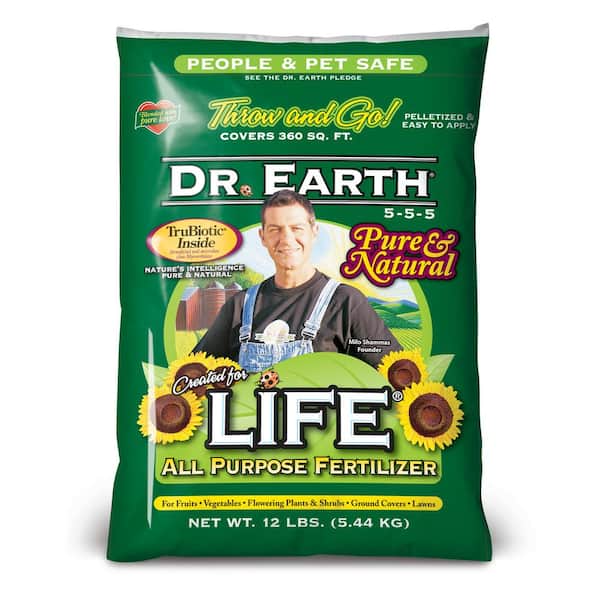 DR. EARTH 12 lb. 360 sq. ft. Organic Life All Purpose Pelletized Fertilizer