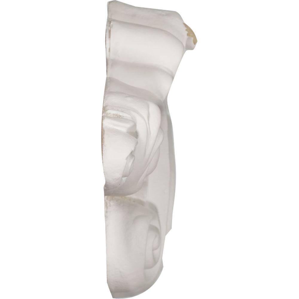 Primed Gray Polyurethane Scroll Center Onlay
