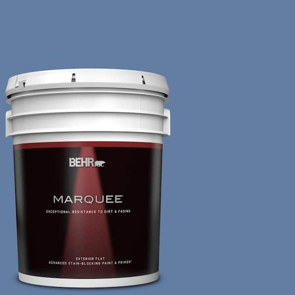 BEHR MARQUEE 5 gal. #600D-6 Blueberry Patch Flat Exterior Paint & Primer