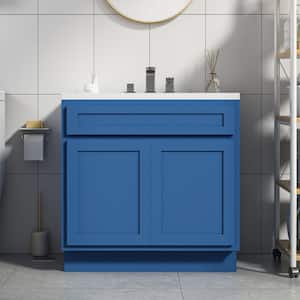 30 in. W x 21 in. D x 32.5 in. H 2-Doors Bath Vanity Cabinet without Top in Blue