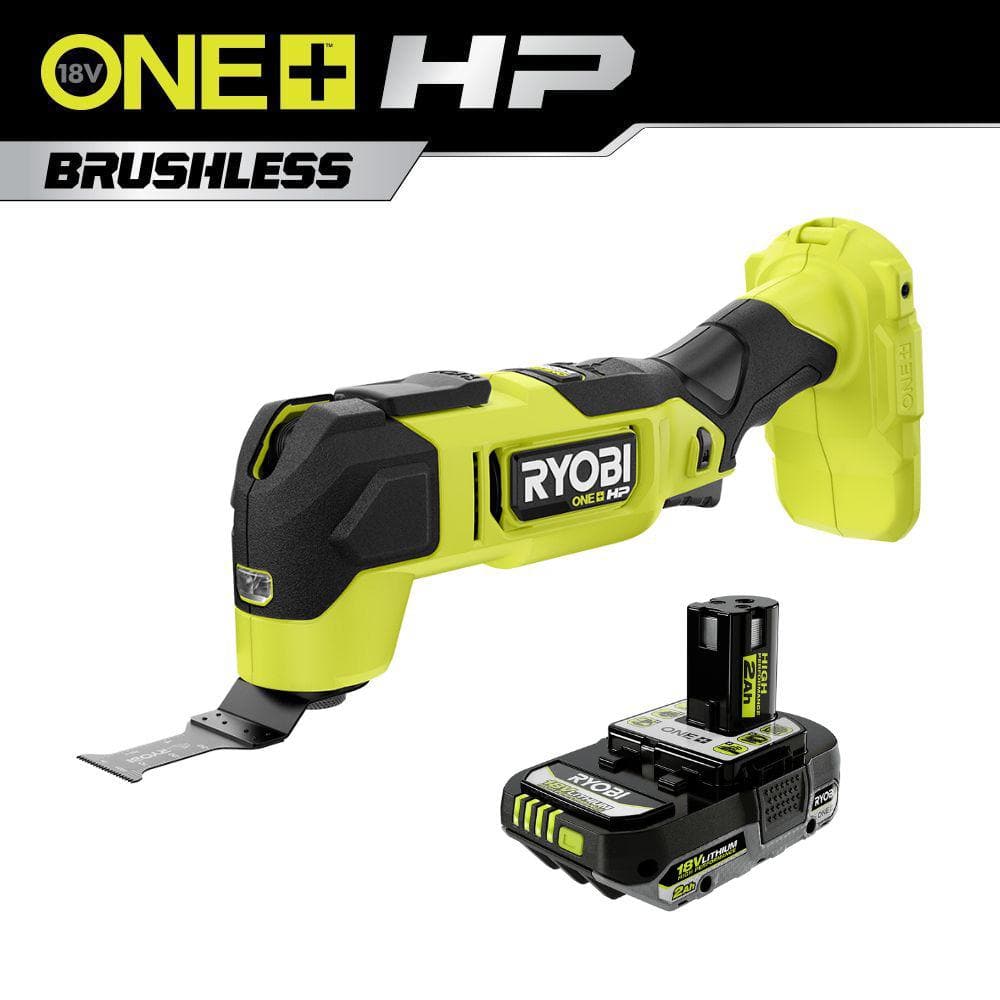 RYOBI ONE+ HP 18V Brushless Cordless Oscillating Multi-Tool With 2.0 Ah ...