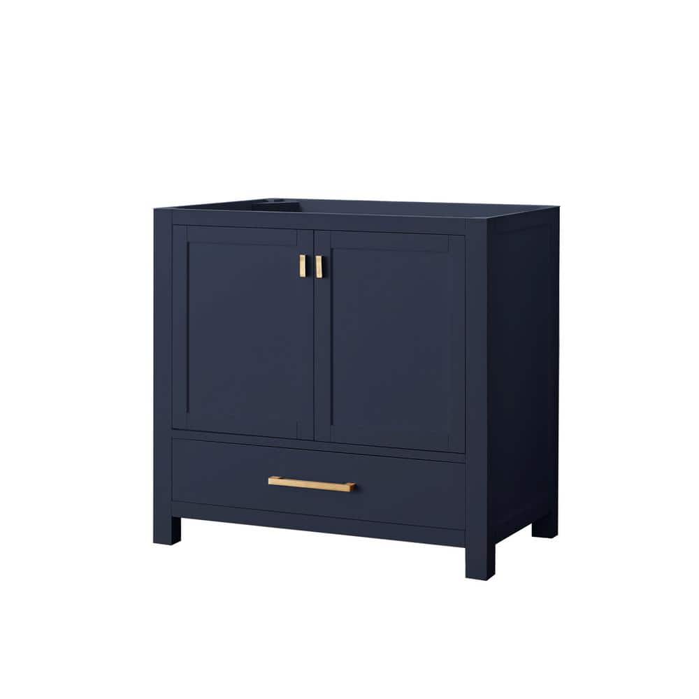 Modero 36'' Navy Blue Solid Wood Freestanding Vanity Base