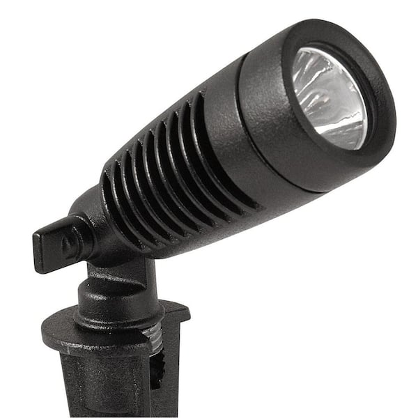 Moonrays Low-Voltage 1-Watt Black Outdoor Integrated LED Adjustable Landscape Spot Light (2-Pack)