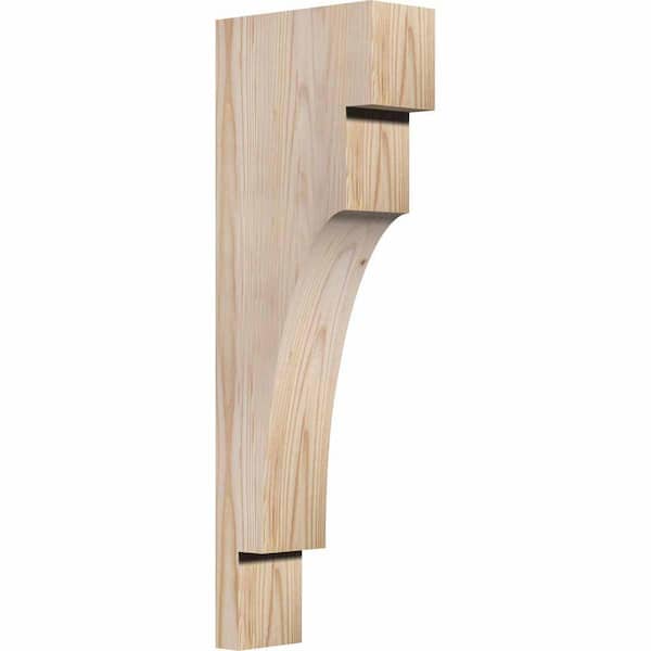 Ekena Millwork 3-1/2 in. x 8 in. x 24 in. Douglas Fir Mediterranean Smooth Corbel