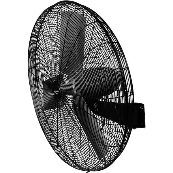 Aoibox 30 In Black 2-Speed Oscillating High Velocity Industrial Wall Fan with Adjustable Angle, Aluminum Blades