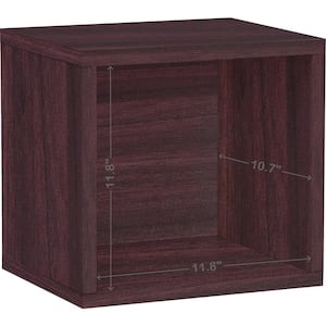 12.6 in. H x 13.4 in. W x 11.2 in. D Dark Brown Recycled Materials 1-Cube Organizer