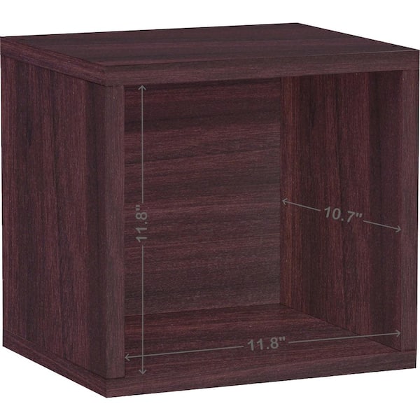 Way Basics 12.6 in. H x 13.4 in. W x 11.2 in. D Dark Brown Recycled Materials 1-Cube Organizer