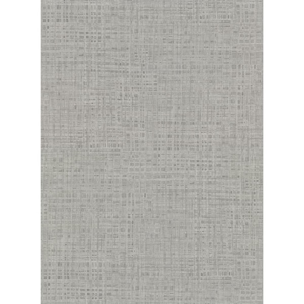 Warner Montgomery Pewter Faux Grasscloth Pewter Wallpaper Sample 2921 ...