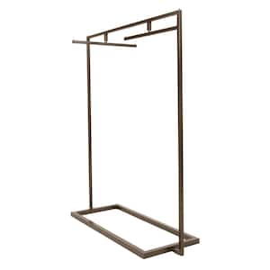 Linea Statuary Bronze 54 in. W x 66 in. HMetal Clothes Rack with Two Swivel Bars