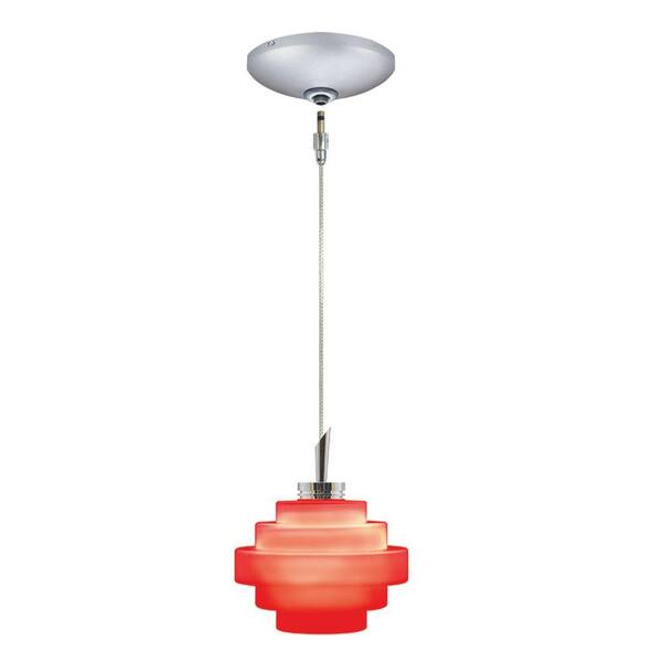 JESCO Lighting Low Voltage Quick Adapt 4 in. x 101 in. Red Pendant and Canopy Kit