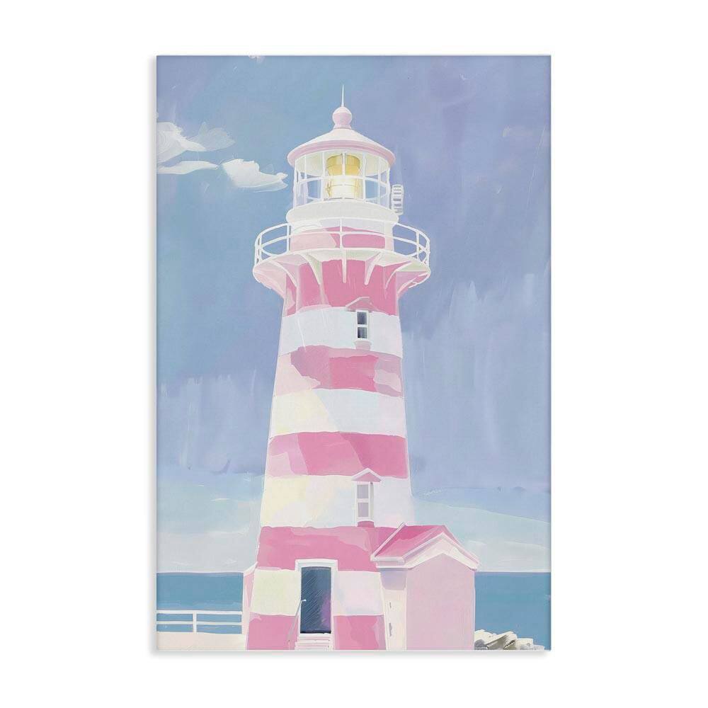 Muted Coastal Lighthouse by Arlington Prints Unframed Nature Graphic Art Print 45 in. x 30 in. price history on PriceWatchPro