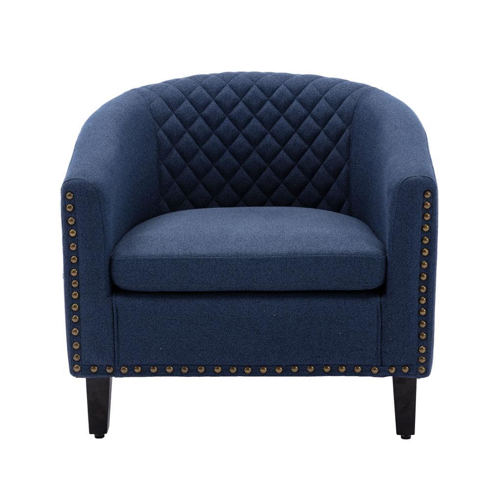 navy linen chair