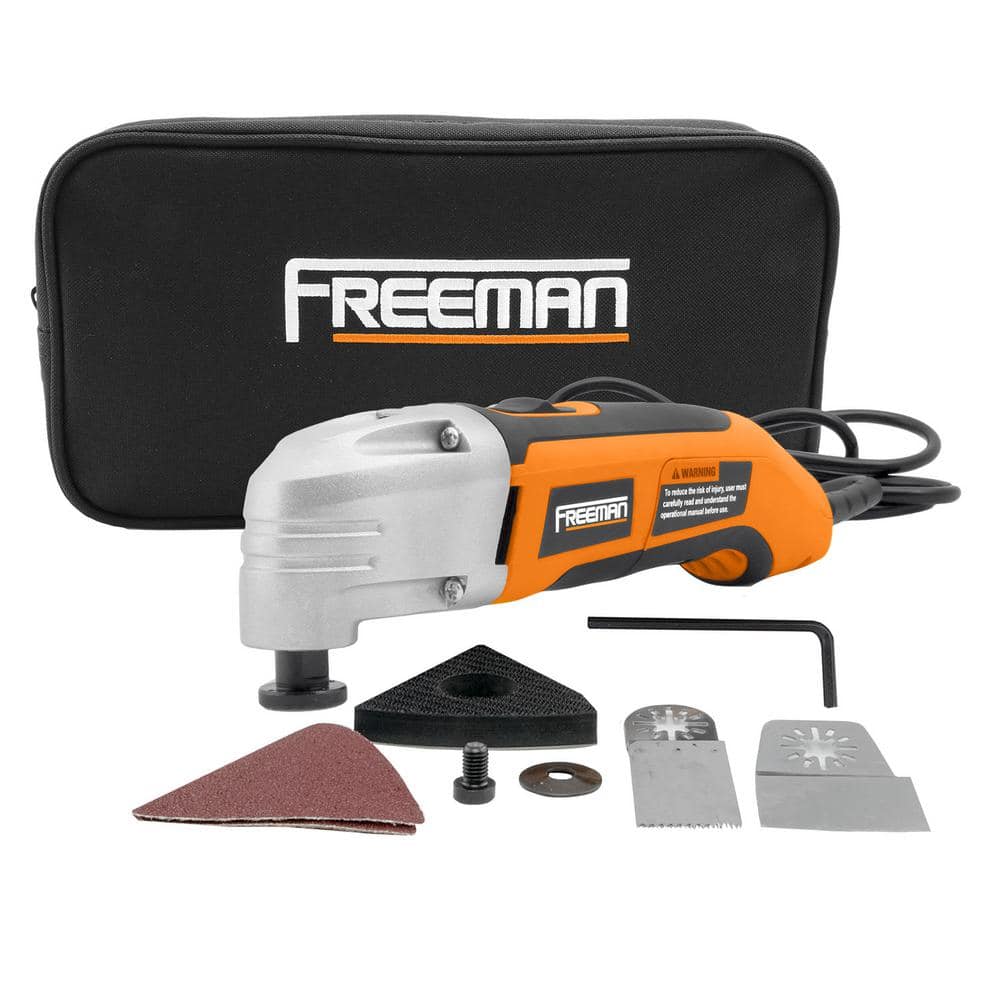 Freeman Oscillating Multi-Function Power Tool with Bag and (55-Piece)  Impact Driver Bits and Oscillating Blades Kit with Case PMTC55K - The Home  Depot