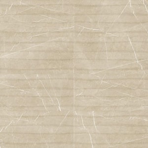 Signet Vibe Crema Beige 23.62 in. x 47.24 in. Textured Marble Look Matte Porcelain Wall Tile (15.49 sq. ft./Case)