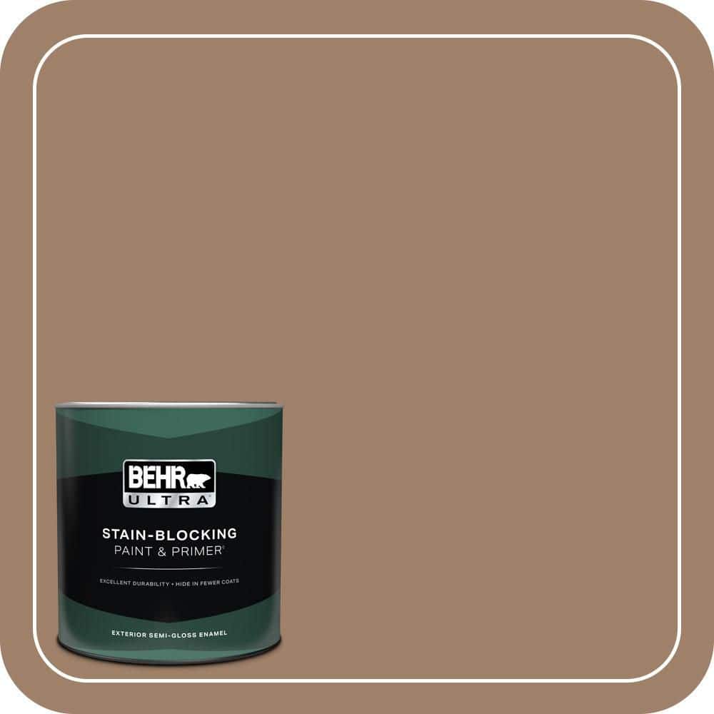 1 qt. #ECC-40-3 Seasoned Acorn Semi-Gloss Enamel Exterior Paint & Primer product image for price tracking