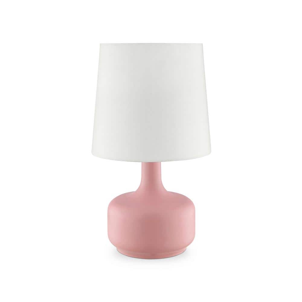 Cheru 17.25 in. Powder Pink Mid-Century Modern Touch On Metal Table Lamp price history on PriceWatchPro