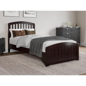 Quincy Espresso Black Solid Wood Frame Twin XL Low Profile Platform Bed Matching Footboard
