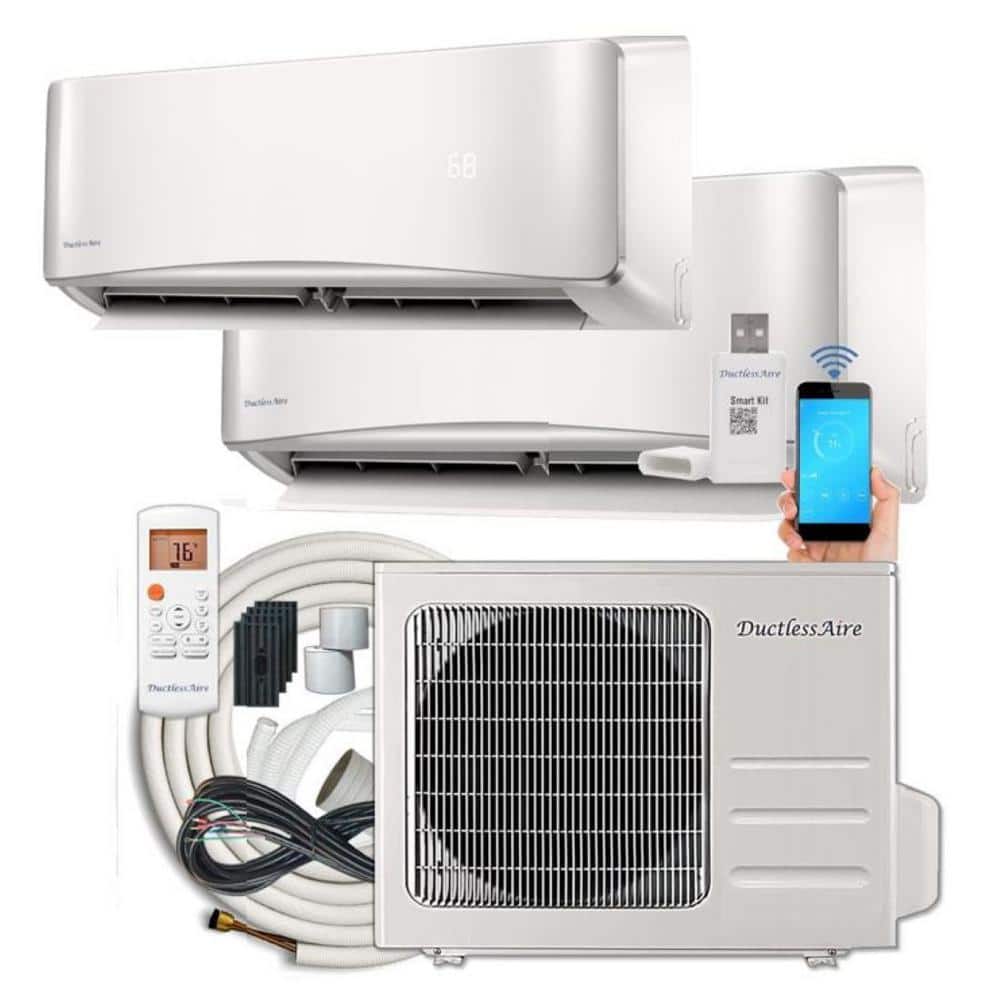 21 SEER 27, 000 BTU 2.25 Ton Dual-Zone Ductless Mini Split Air Conditioner with Heat Pump - 230-Volt/60Hz price history on PriceWatchPro