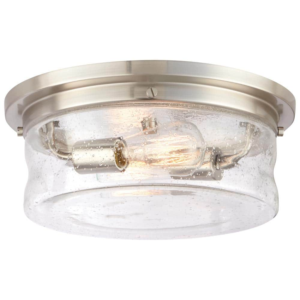 satin nickel flush mount