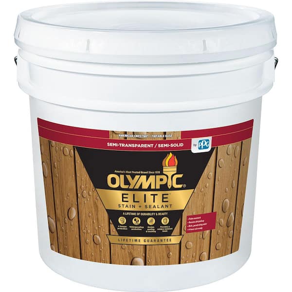 Olympic Elite 3 gal. American Chestnut Semi-Transparent Stain and Sealant in One