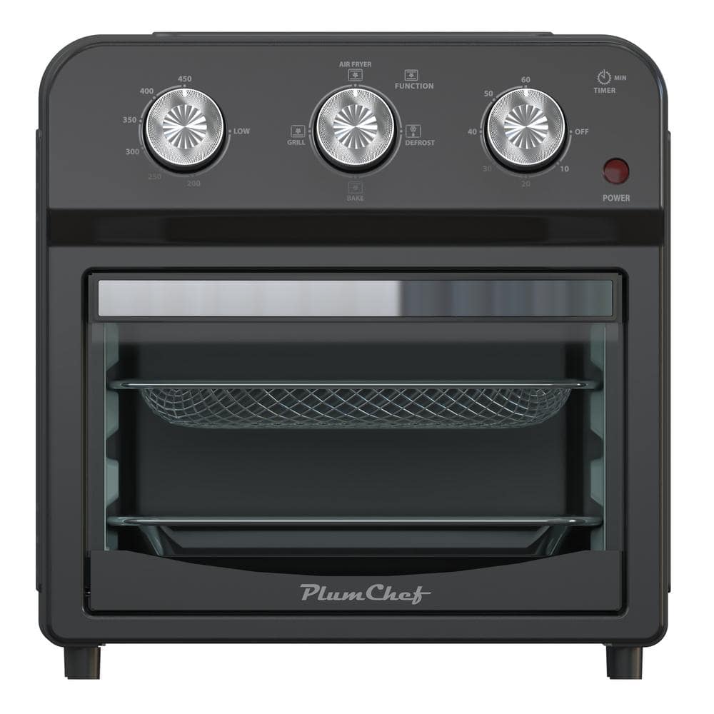 Cesicia 12.68 qt. Black Air Fryer Metal Cooking Oven with Multiple Knobs Control and Automatic Shut-Off