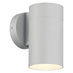 1-Light Satin LED Outdoor Wall Lantern Sconce (1-Pack)