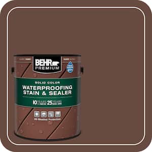 1 gal. #SC-117 Russet Solid Color Waterproofing Exterior Wood Stain and Sealer